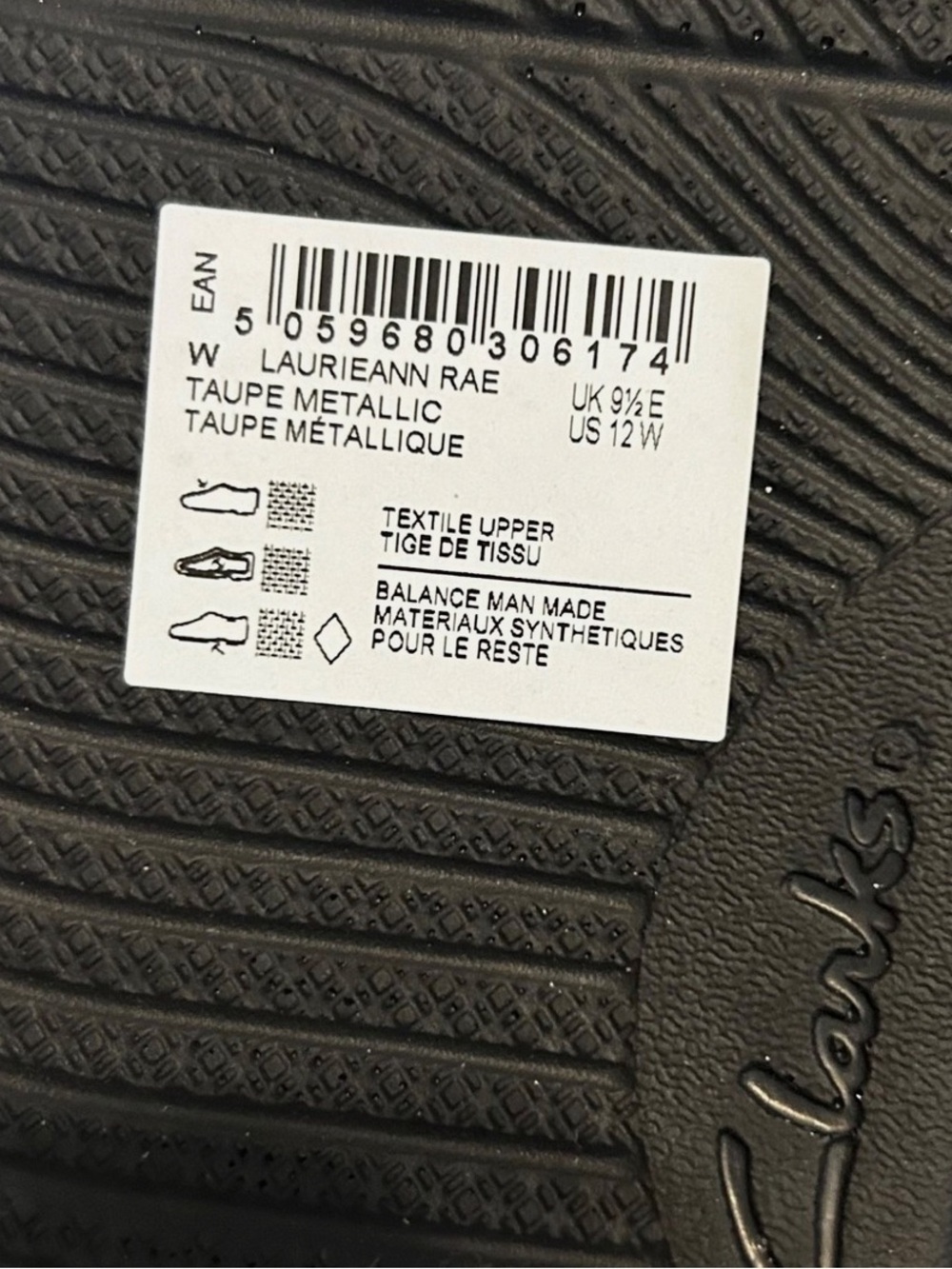 Clarks Laurieann Rae thong sandals in a metallic taupe Size 12 Wide Width New - Picture 6 of 6